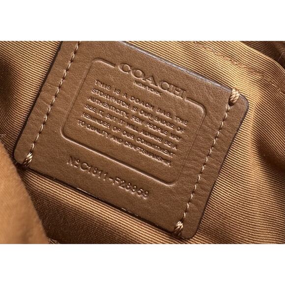 Coach Signature Canvas Camera Bag Crossbody Chain Strap Tan Leather - Picture 10 of 10